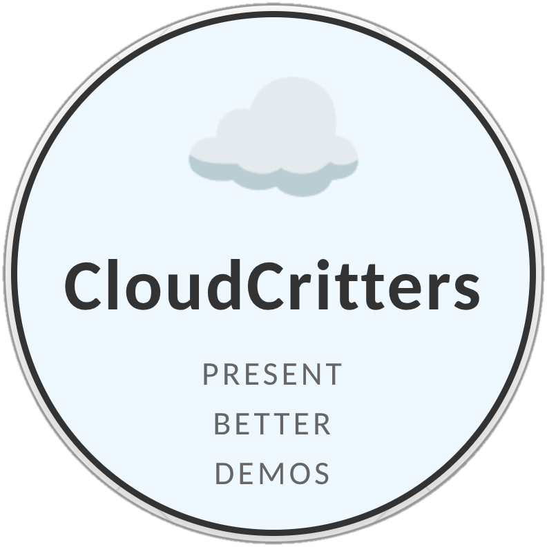 Circular CloudCritters logo. Build Better Demos.