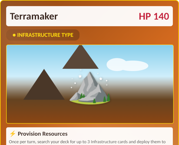 Cropped image of the “Terramaker” card.